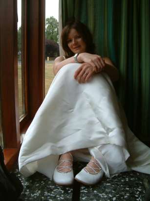Bride in a window