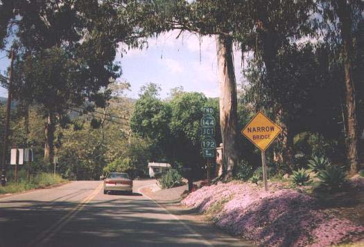 Northbound Route 144 at its end and junction with Route 192.