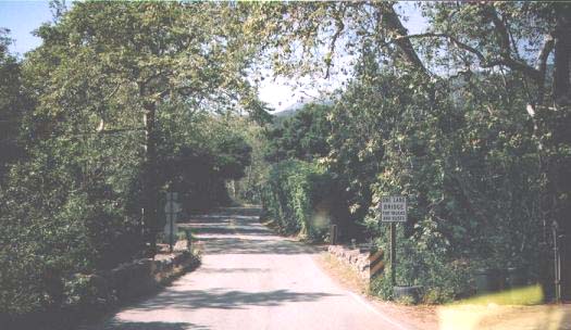 Route 192 west, just past Route 144, approaching a narrow bridge.