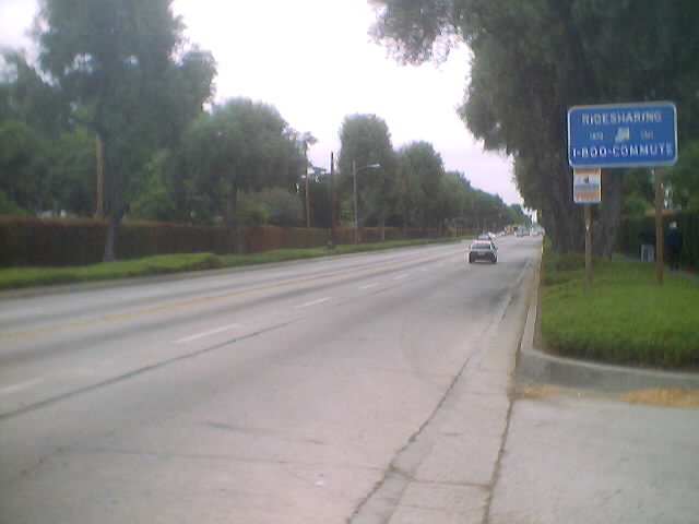 Route 72 approaching Whittier.  This is the original concrete highway which Route 101 once used,  and is similar to that of Route 82 in San Mateo.