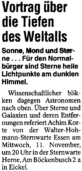 Presseank�ndigung am 09. November 1998