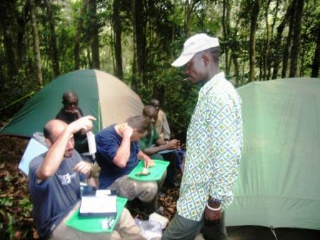 Photo des ornithologiites de la mission Kabobo