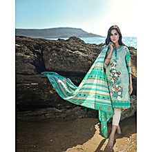 Description: Green 2 Pc Embroidered Lawn-Unstitched -SS-76-18-Green