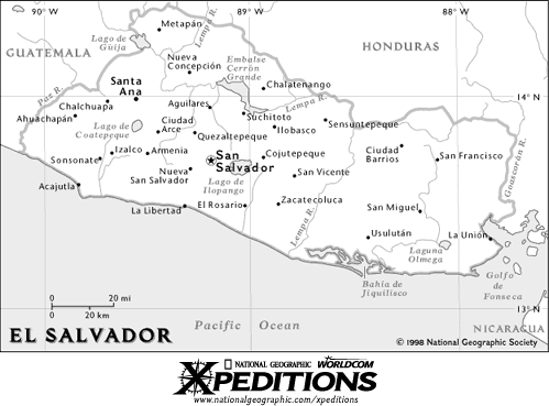 Map of El Salvador