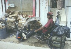 Peter on Gordon's bike