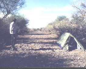 Sleeping in a riverbed