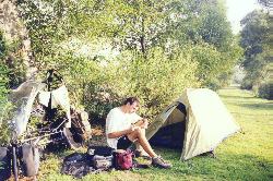 Camping at the side of the road
