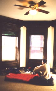 Gord in a room at Tims' house