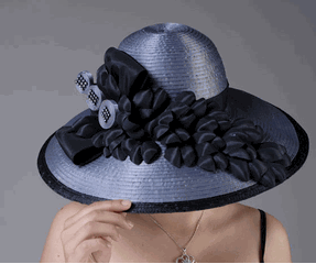 Grey & Blk Satin Ribbon