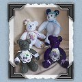 Fuzzy Felt bears with silk ribon embroidery