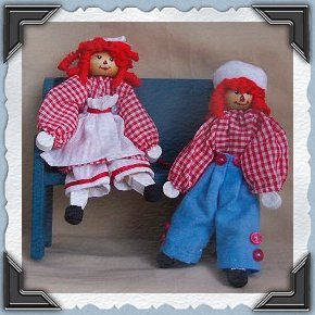 Annie and Andrew clothespin dolls