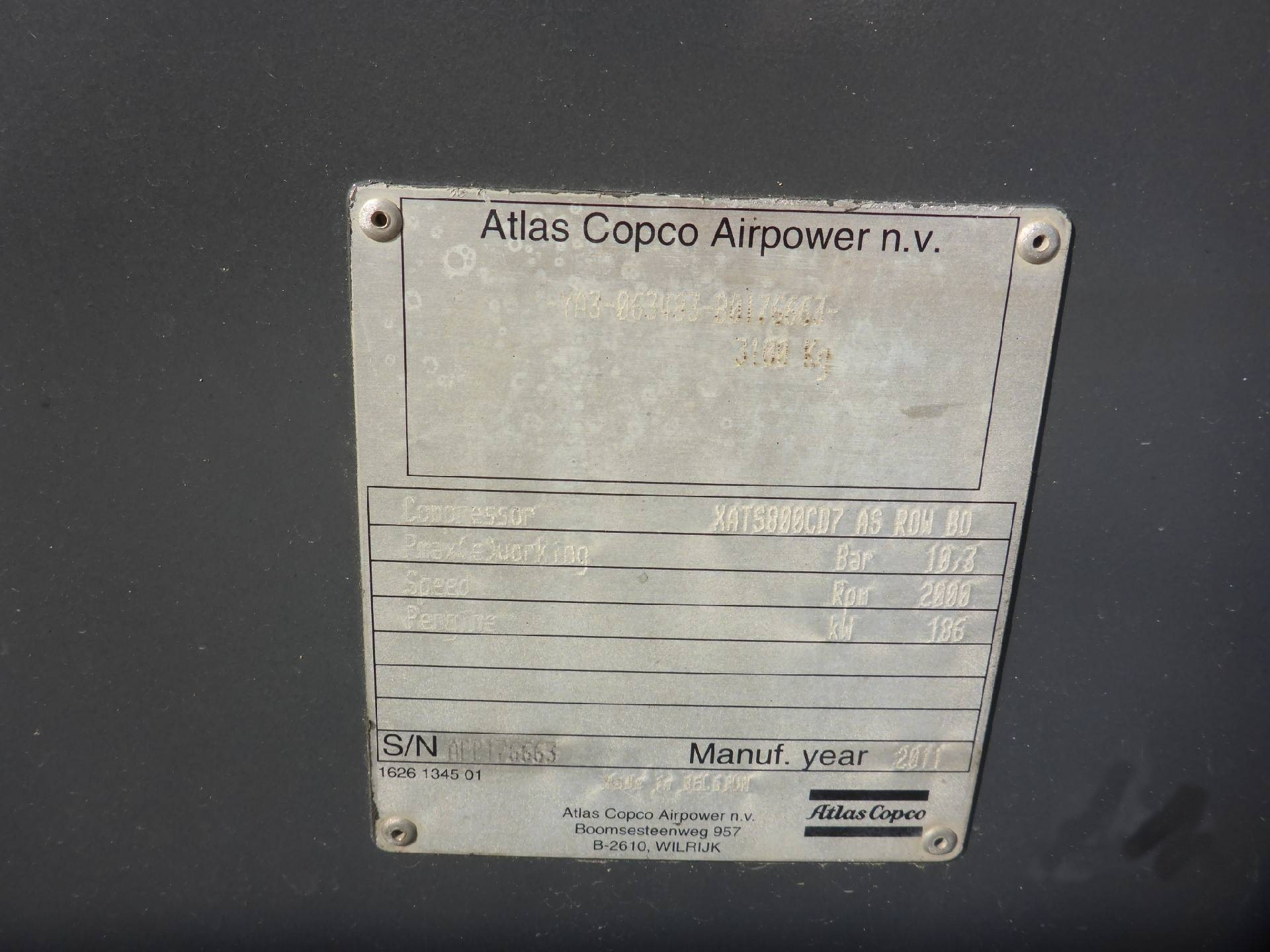 Placa de especificaciones