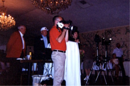 Video taping the group photo