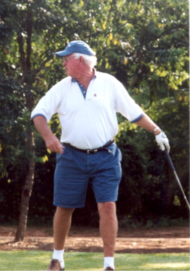 Ellis on the 1st tee at 'Ol Colony