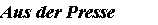 Aus der Presse