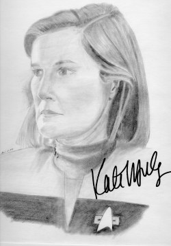 Sketch of Kathryn Janeway