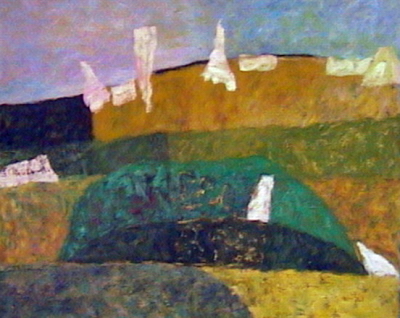 Fields of menhirs (Fields of standing stones), 70x80 cm