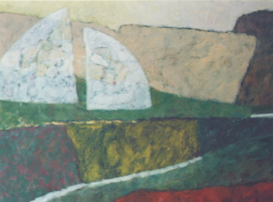 Two menhirs, 70x100 cm