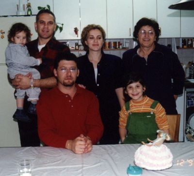 the family at Shira's birthday party