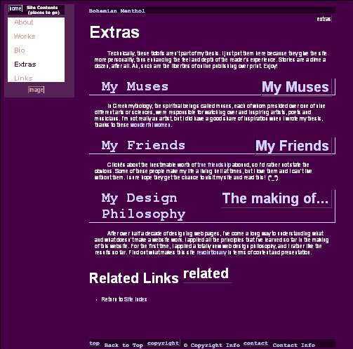 my site, without images