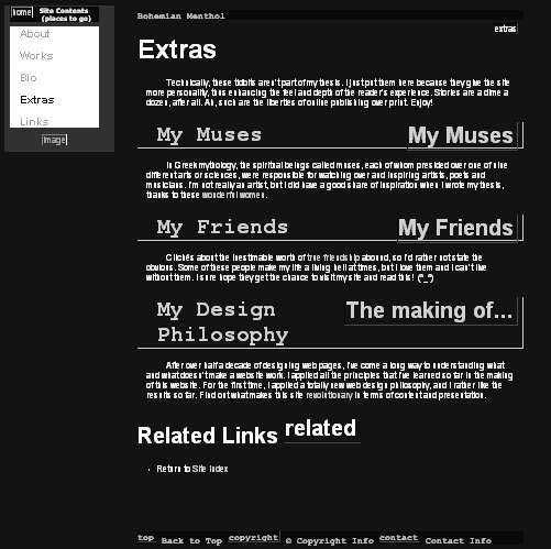 my site, without images and without color