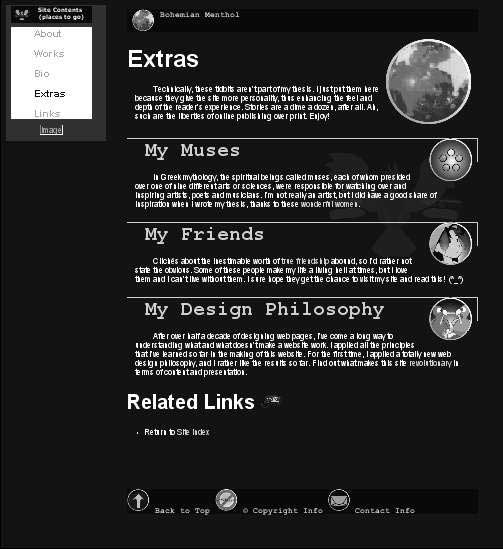 my site, in black and white