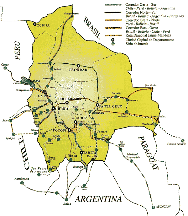 Mapas Turisticos Aspectos Geograficos De Bolivia Conozca Bolivia Www Geocities Ws Bolivia