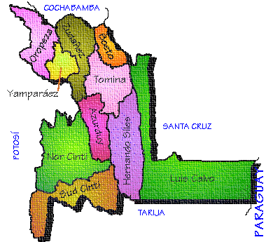 ::..  Mapa de  Chuquisaca ( Sucre  )  ..::