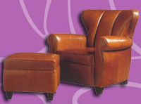 Chair & Ottoman Set :  Balzac