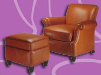 Chair & Ottoman Set :  Tribecca
