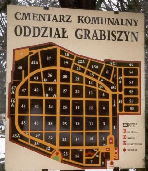 Plan cmentarza.