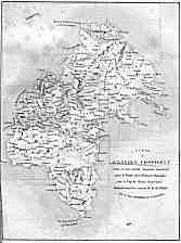 Old continent Map by Buffon.