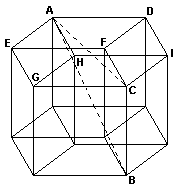 a right triangle constructed within a hypercube