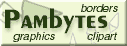 Pambytes Free Web Graphics - These images are freeware. You are licensed to use them in the development of commercial or personal web sites without charge. They may not be put in online image collections (like as this site) or distributed on any electronic media (such as CDs or floppy disks) without express written permission. Gibson Grafx  (Pambytes with a business hat on:)  retains copyrights to these images. A link back to http://www.pambytes.com is appreciated