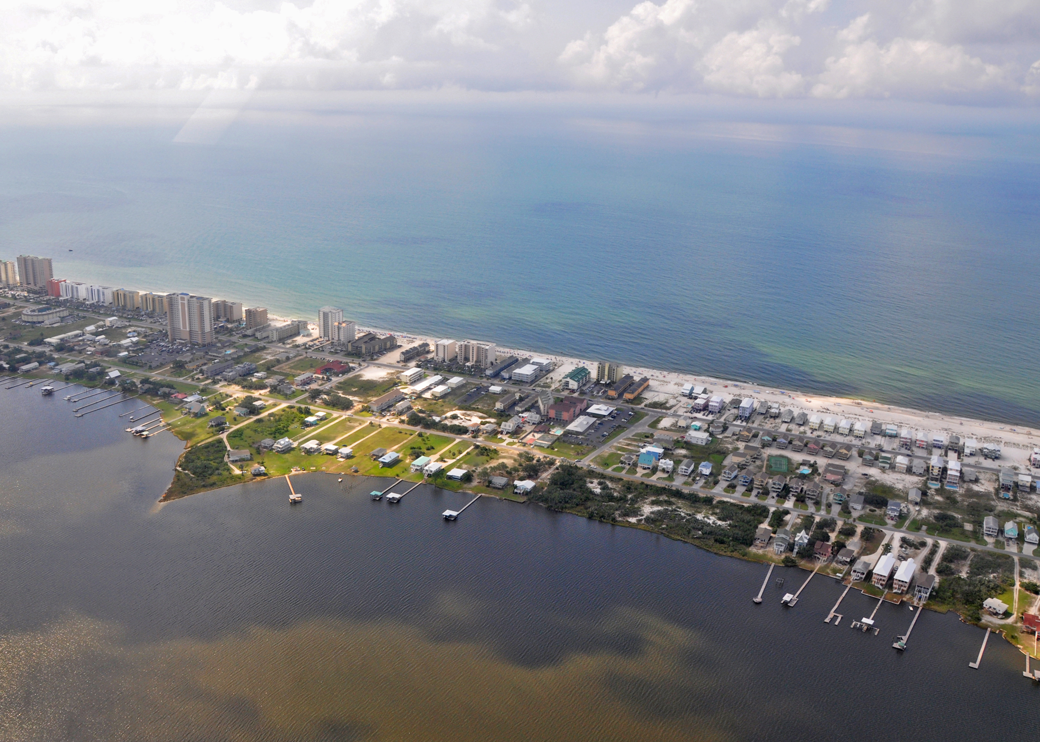 Aerial view of Gulf Shores, AL