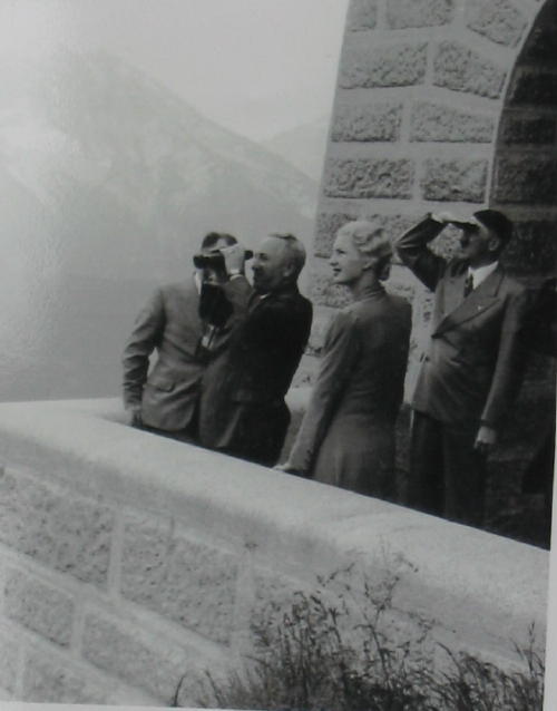 Hitler and Eve Braun with others at the Eagles Nest