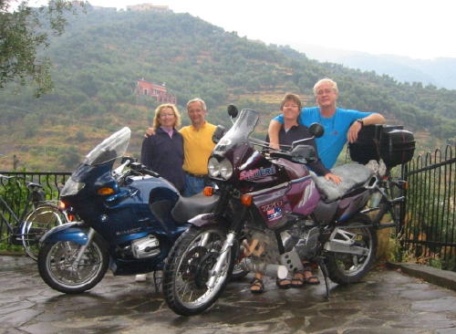 Our goodbyes on the patio of Fernando and Leah's