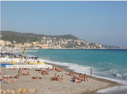It was hot and sunny but windy as the sea conditions show