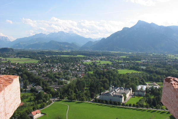 A view to the Alps from the Fortress at Salzburg