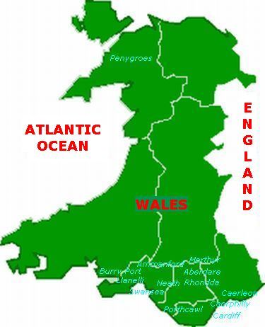 Map of Wales