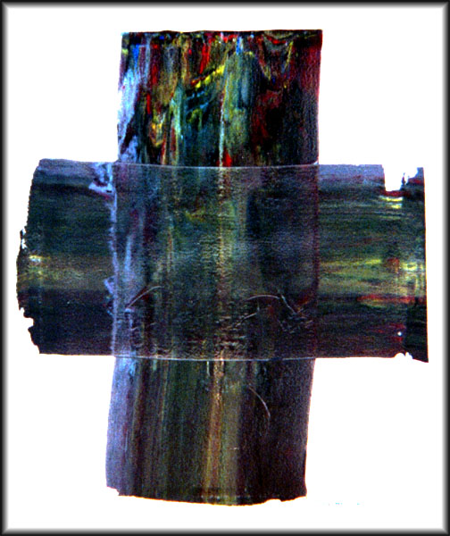 ''The Cross'' painting, larger with boosted brightness and contrast to help highlight image detail