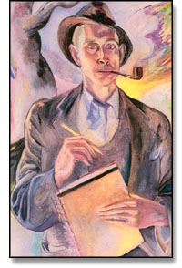 Self-portrait with sketchpad, e.e. cummings, 1939