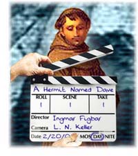First day of shooting on the set of the 14th Century Fox production of ''A Hermit Named Dave''
