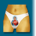 An imagined reasonable similar facsimile of Jesus and Mary knickers, fer chrissake
