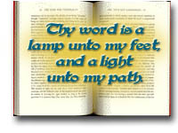 Thy word is a lamp unto my feet, and a light unto my path. Psalm 119:105