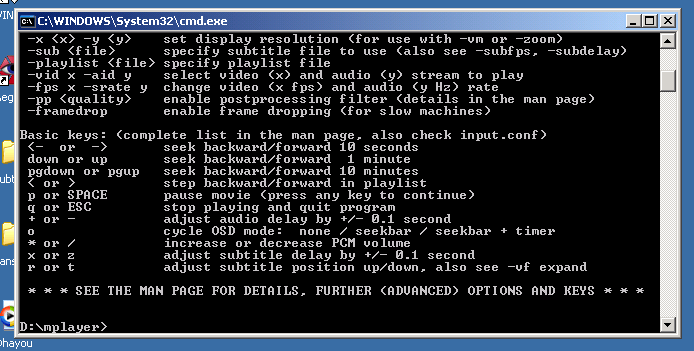 Mplayer ejecutado