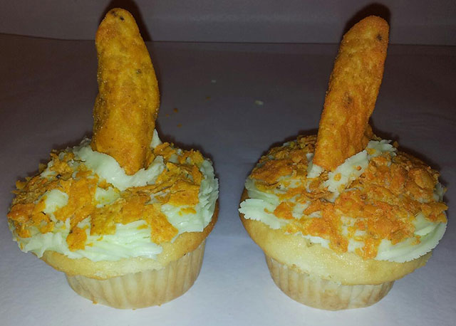 Mountain Dew Dorito cupcakes