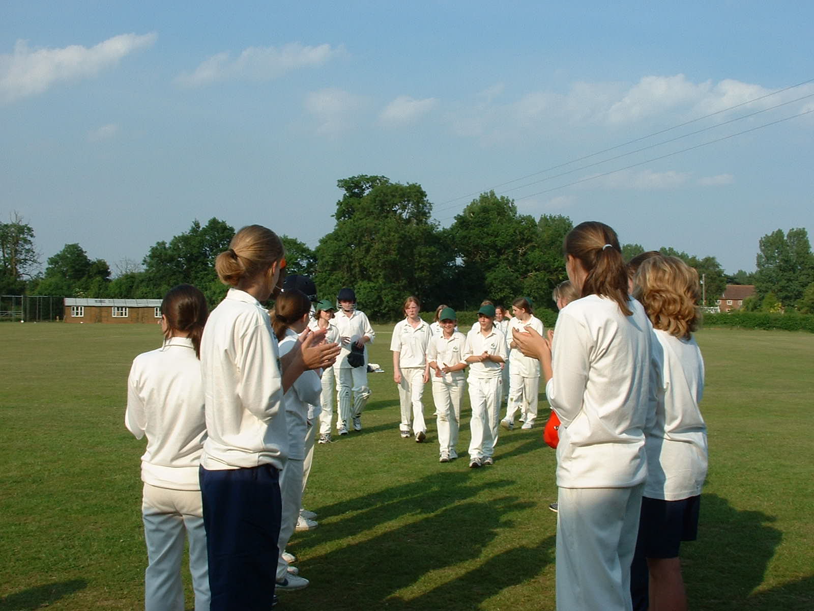 victorious Bucks team leave the field