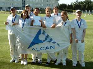 Aylesbury Girls CC at the national club finals in Loughborough 2003