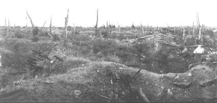 Kraterlandschaft vor Verdun, 1918